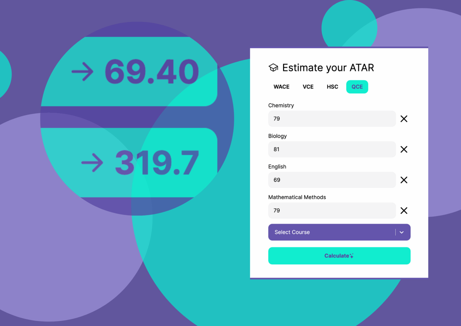 how to calculate your atar in queensland - an example using an atar calculator
