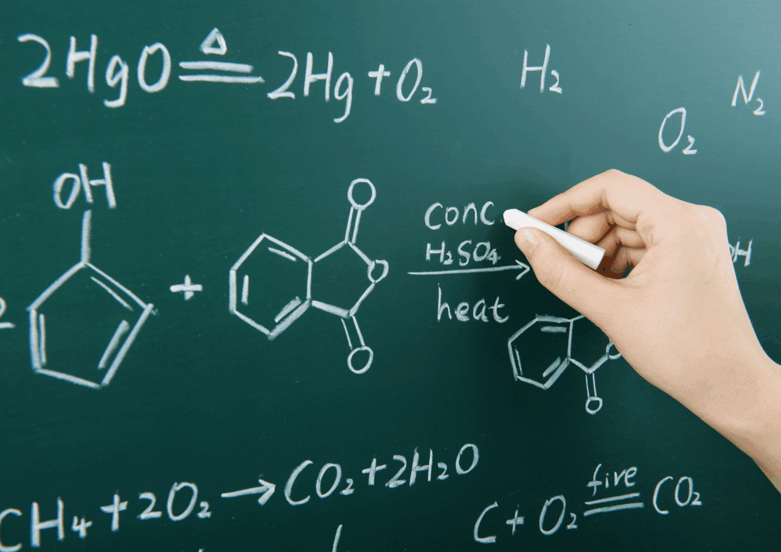 ATAR Chemistry equations on a blackboard