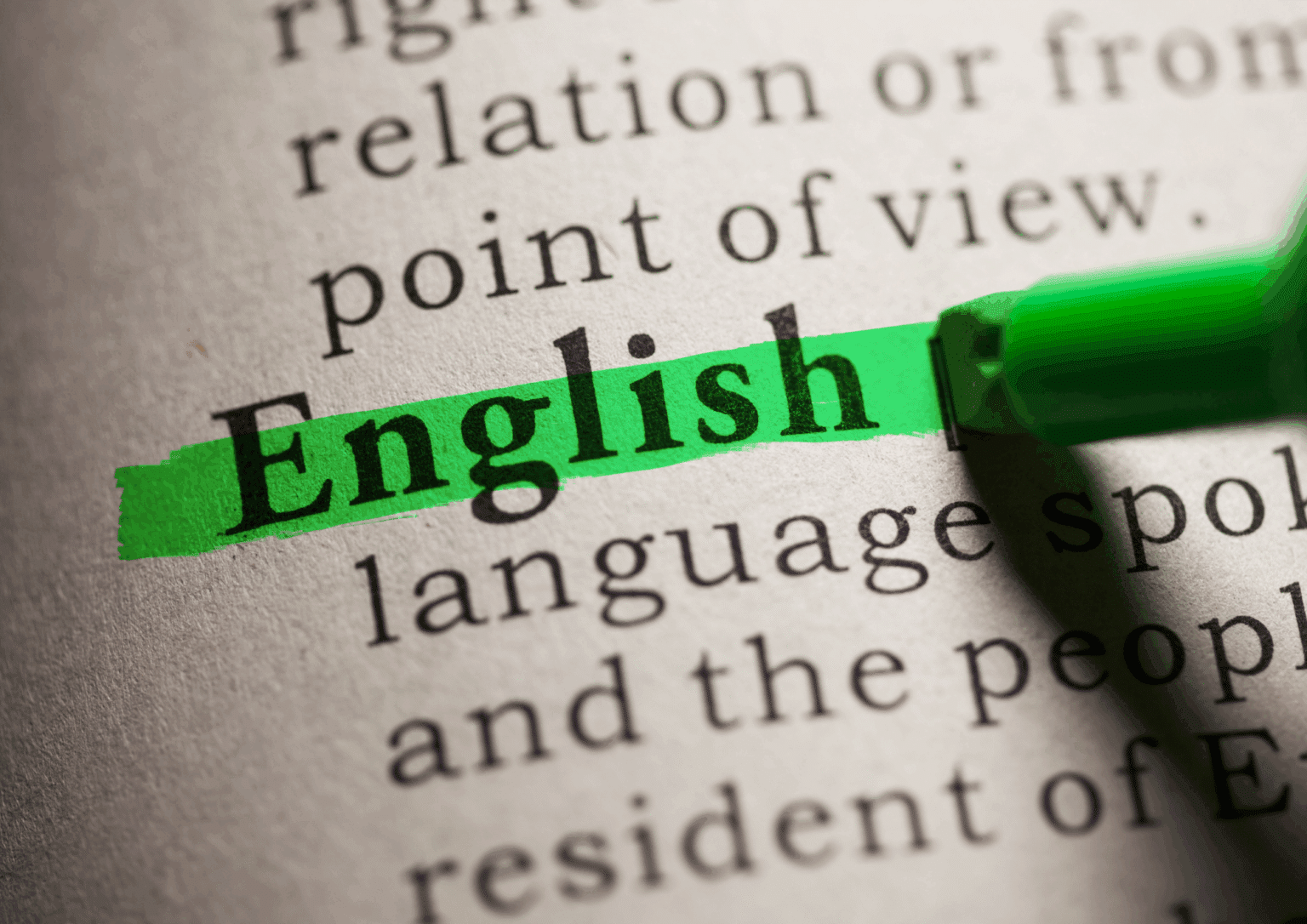 atar english highlighted on a page